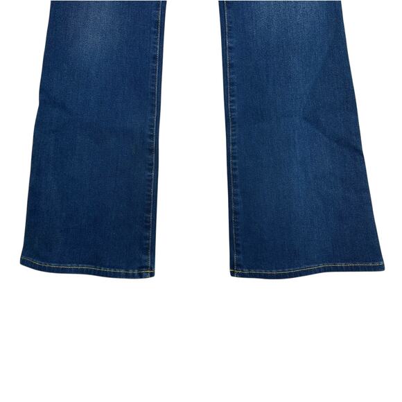 Betabrand Blue Denim Leggings High Rise Flare Bootcut Jeans Size Medium - Picture 9 of 9
